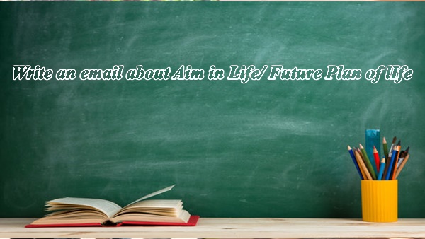 Write an email about Aim in Life/ Future Plan of lIfe